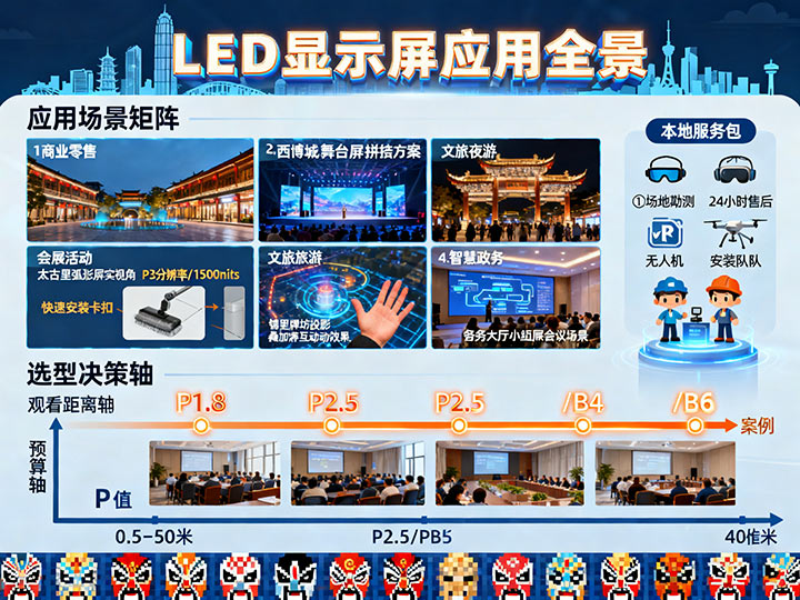 成都LED顯示屏：科技之光，點亮天府之國的每一個角落